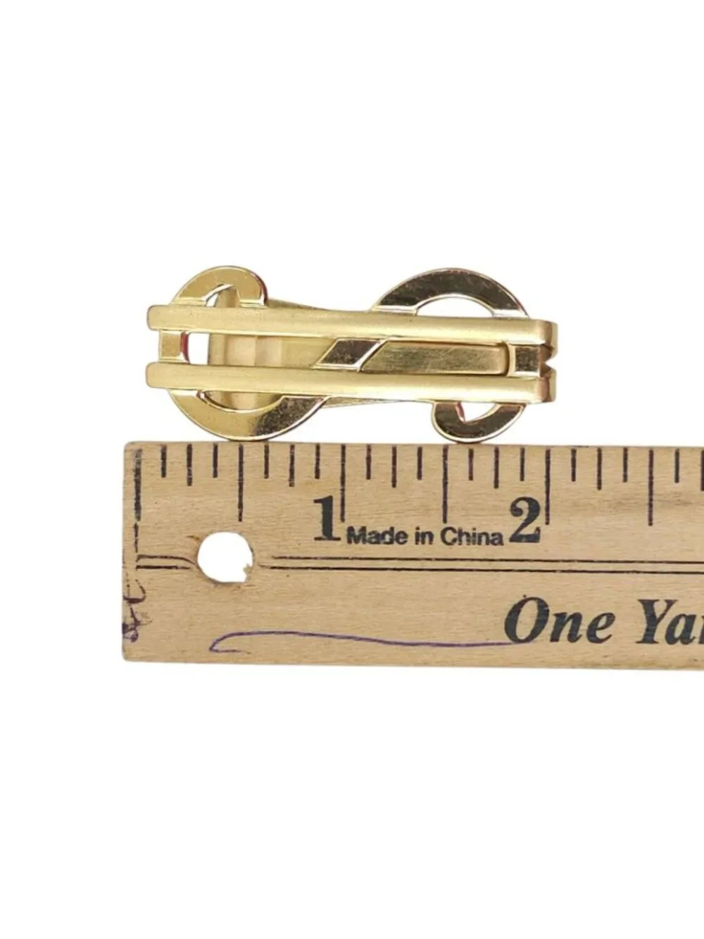 Anson Gold Tone Money Clip US Dollar Sign Vintage MCM Jewelry Accessory
